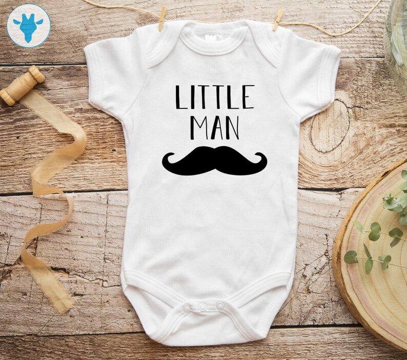 Little Man Bodysuit Cute Baby Boy Clothes Baby Shower Gift Etsy