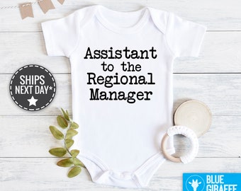 Assistent van de assistent regiomanager Onesie®, Funny The Office Baby Onesie, Dwight Schrute Onesie®, Grappig babycadeau