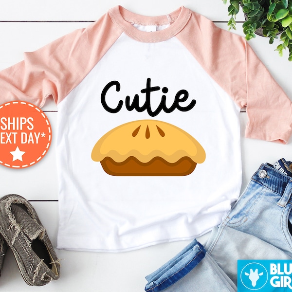 Cutie Pie Toddler Shirt, Food Themed Tee, Pie Shirt for Kids, Fresh Baked T-Shirt