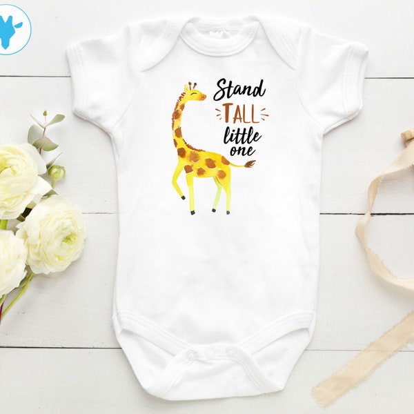 Stand Tall Little One Bodysuit, Giraffe Baby Clothes, Baby Boy Gift,Newborn Baby, Baby Shower Gift, Girl Baby Clothes, Baby Girl Gifts