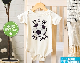 It's In My DNA Natural Baby Onesie®, Cute Soccer Baby Bodysuit, Passionate Baby Onesie®, Cute Baby Gifts