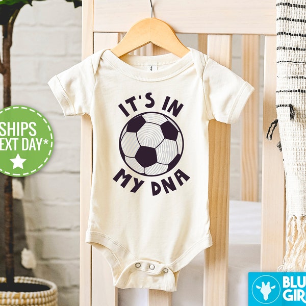 It's In My DNA Natural Baby Onesie®, Cute Soccer Baby Bodysuit, Passionate Baby Onesie®, Cute Baby Gifts