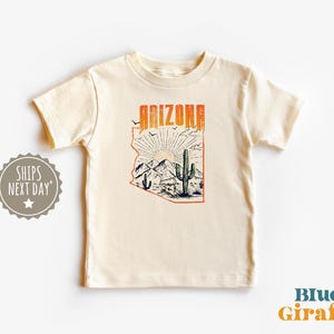 Arizona Desert Toddler Shirt - Cute Western Kids Tee  - Cactus Tshirt - Cowboy Kids Shirt - Boho Natural Toddler Tee