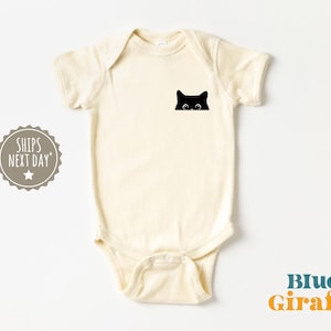 かわいい黒猫ベビーワンジー® - 黒猫ベビーボディスーツ - I love Cats Onesie® - ハロウィンベビーワンジー®