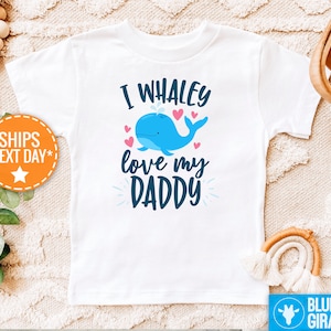 I whaley Love My Daddy Shirt, Cute Whale Onesie®, Raglan Shirt, Whale Themed Baby Clothes, Cute Baby Bodysuit