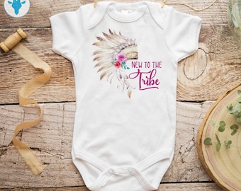 New To The Tribe Bodysuit, Native American Bodysuit, Boho baby Clothes, Baby Girl Gift, baby Girl Clothes