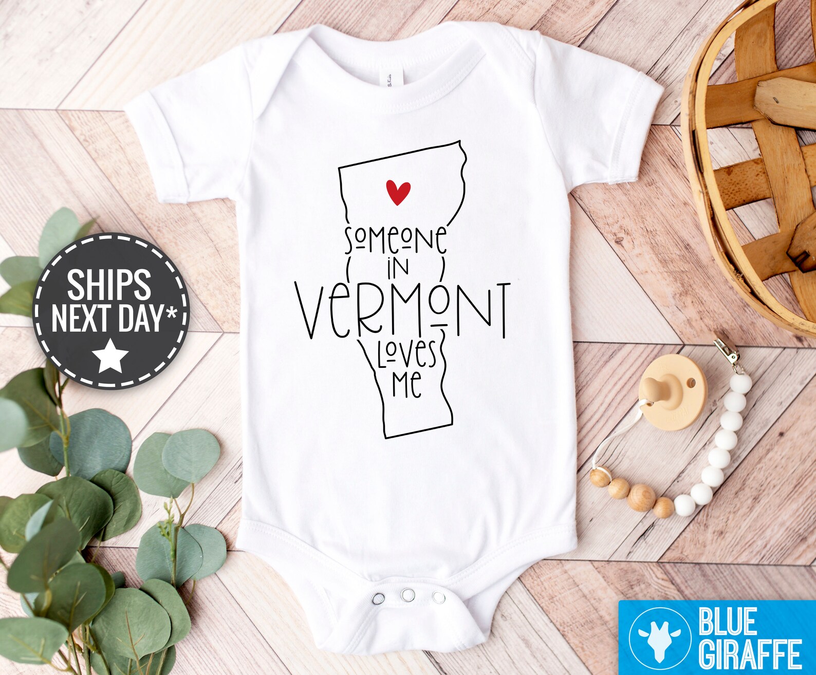 Someone in Vermont Loves Me Baby Onesie® Vermont Baby Etsy