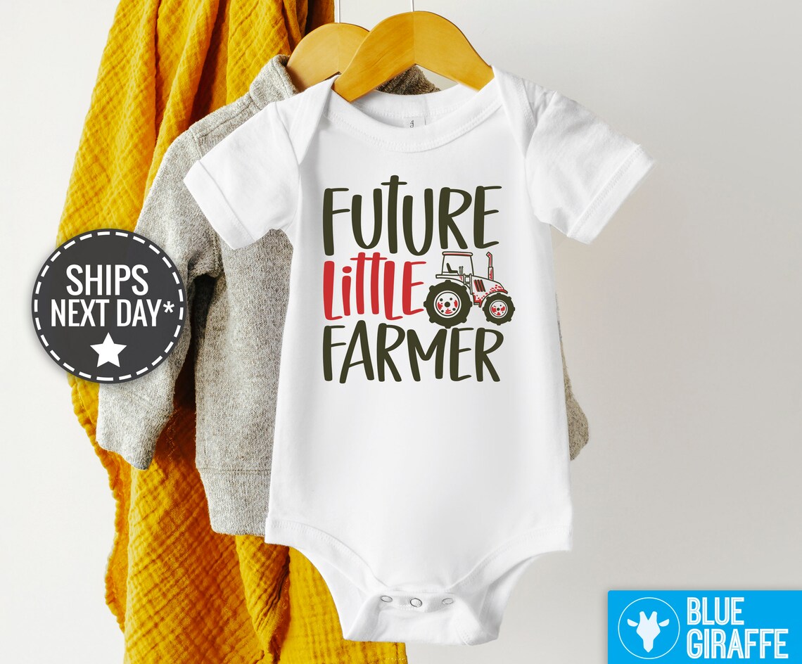 Future Farmer Baby Onesie® Cute Tractor Onesie® Country Boy Etsy