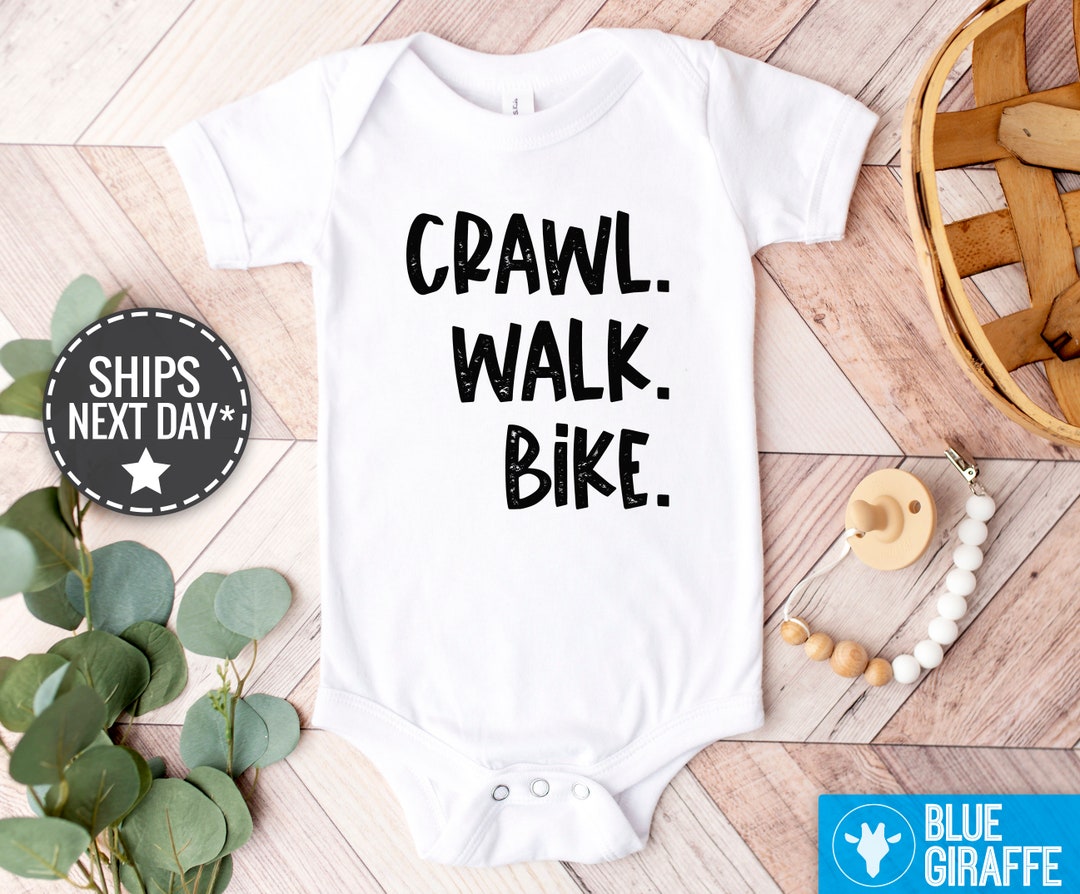Crawl Walk Bike Baby Onesie®, Crawl, Walk, Bike Baby Onesie®, Cute