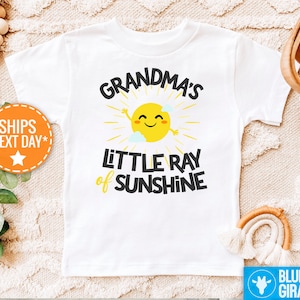 Grandma&#39;s Little Ray Of Sunshine Shirt, Grandma Baby Onesie®, Custom Grandma Shirt, Cute Baby Clothes
