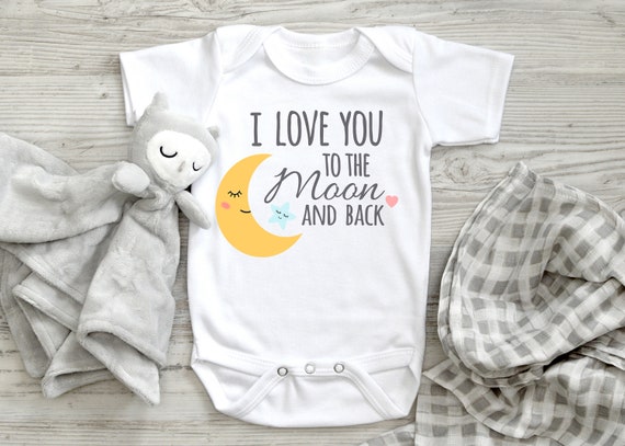 personalised love you to the moon and back childrens t-shirt /bodysuit/baby/kids