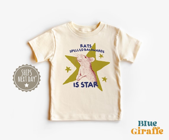 Rat Spelled Backwards Is Start Toddler Shirt - Silly Meme Rat Graphic Tee - Funny Kids Shirts