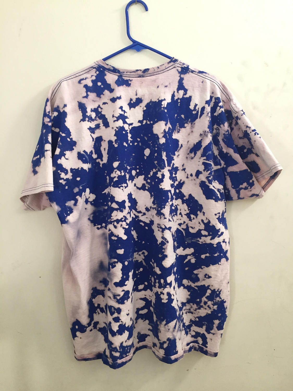 Blue Bleach Tie dye Shirt Etsy
