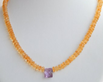 citrine faceted beads