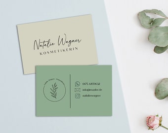Business cards personalized simple Digital file Business cards template minimalist