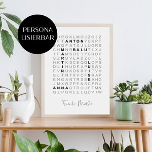 Pôster Família CARTA SALADA Pôster familiar personalizável