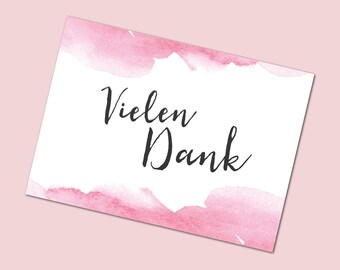 Dankeskarten Fur Hochzeiten Etsy De