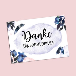 100 Postkarten Danke für den Einkauf Karten BOHO Grußkarte Karte Dankeskarte Postkarte