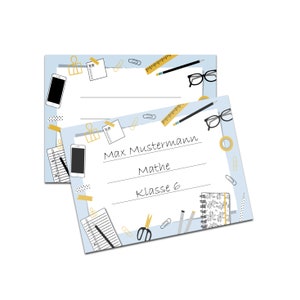 Book labels 20 pieces, name stickers school, labels school, stickers school, back to school, school enrollment gift, back to school gift