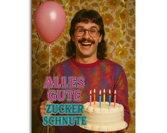 Birthday card NERD SWEETIE funny postcard birthday card men