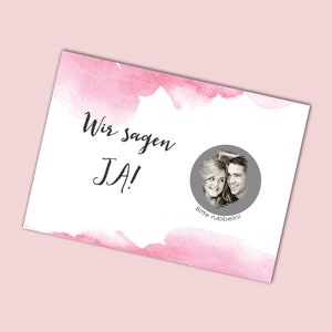 25 gratta e vinci Save the Date "Watercolor Wedding" invito a nozze gratta e vinci biglietto d'auguri biglietti di nozze