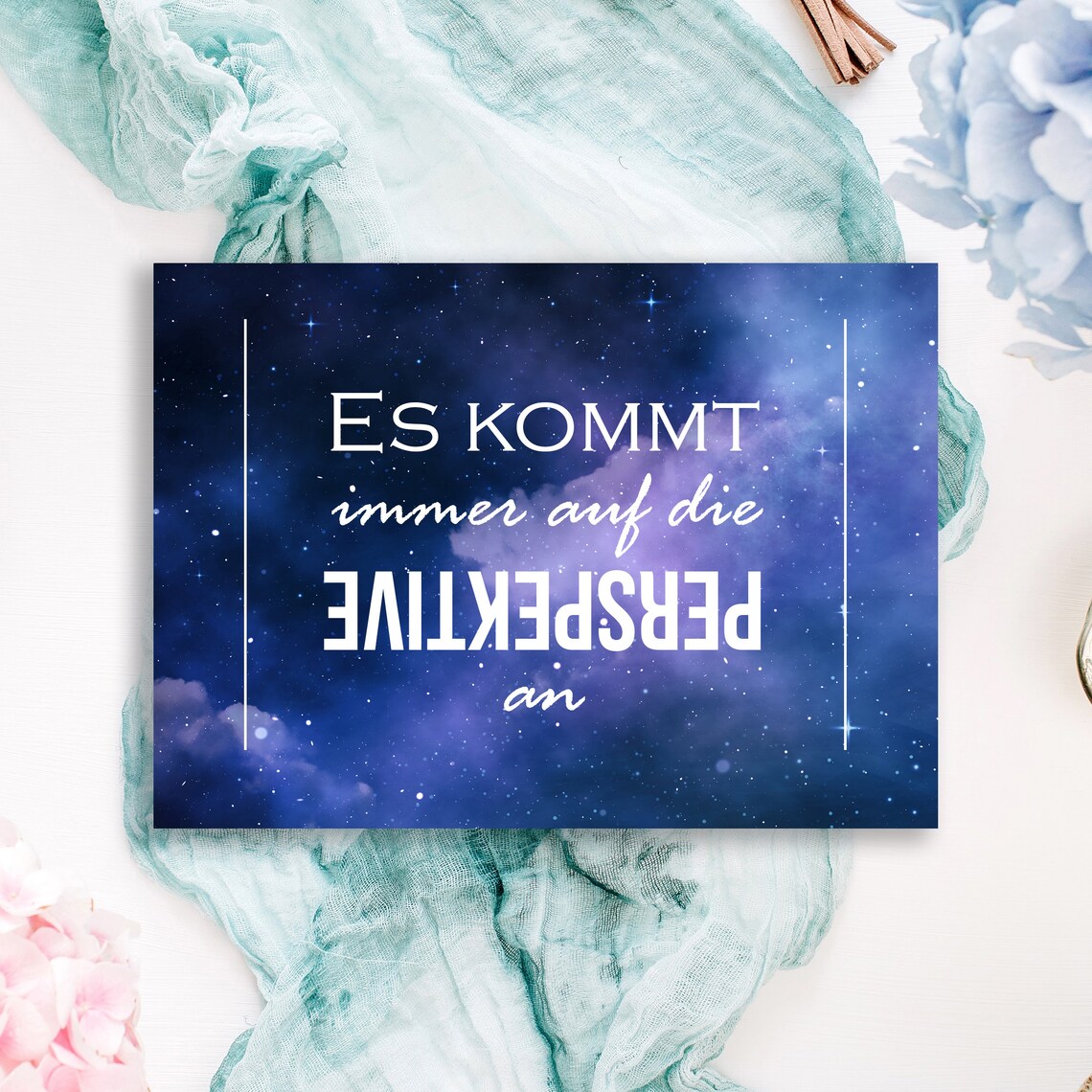 Postkarten Sprüche 12er Set UNIVERSUM Sprüche Postkarten Etsy
