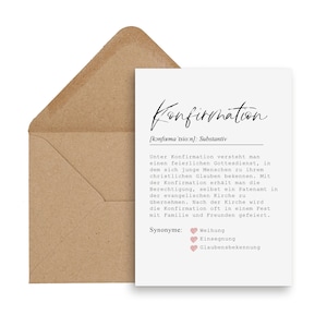 Definição de CONFIRMAÇÃO de cartão postal incluindo cartão de confirmação de presente de confirmação de envelope