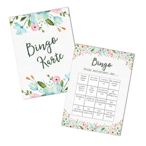 50 Bingokarten Hochzeit Hochzeitsspiele Gäste, Bingo Hochzeit, Hochzeitsspiel deutsch, Hochzeitsbingo, Gastgeschenk Hochzeit