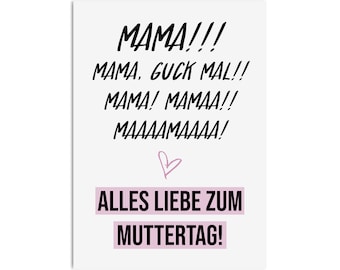 Postkarte MAMAAAA Mama Geschenk Muttertag Karte