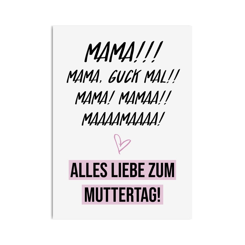 Postkarte MAMAAAA Mama Geschenk Muttertag Karte Bild 1