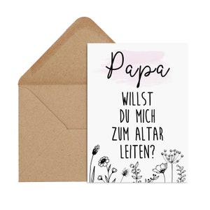 Cartão Postal PAI Você quer me levar ao altar? Vamos nos casar Marque a data