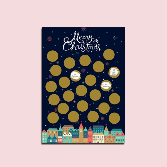 advent calendar scratch cards