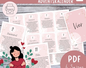 Calendario de Adviento de Amor Propio | Reto de 24 días de amor propio | Atención plena y desarrollo personal