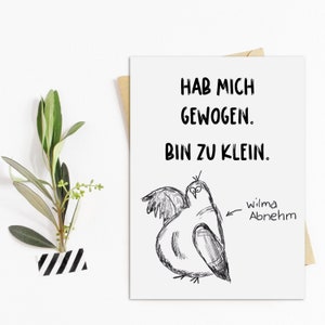 Postcard WILMA ABNEHM funny sayings card image 2