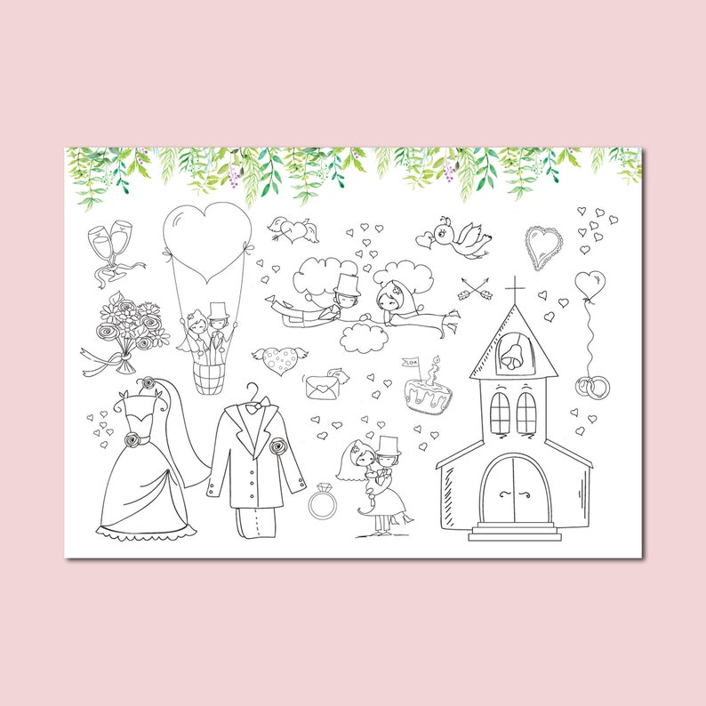 10 x Set despace pour peindre Mariage Vert image 2