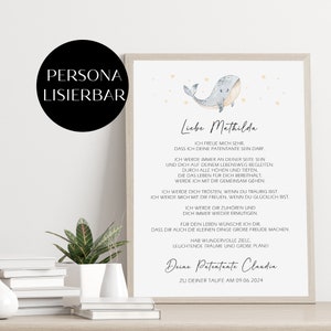 PEETSOON BRIEF gepersonaliseerde gift petekind doopcertificaat voor peetvader of meter