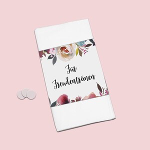 50 x Banderole "Für Freudentränen" BOHO Hochzeit Hochzeitsdeko