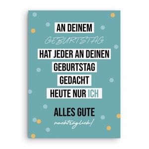 Carte d'anniversaire APRÈS-JOUR disant cadeau drôle anniversaire amis