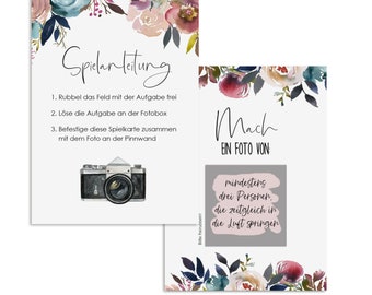 50 photo tasks Wedding to scratch "Boho wedding!" Scratch cards