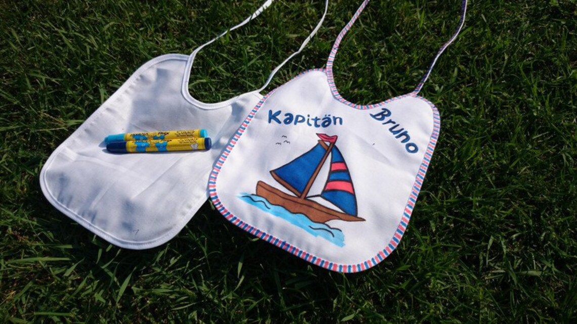 10 Lätzchen weiß zum Bemalen Babylätzchen Lätzchen Hochzeit | Etsy