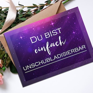 Postkarte Spruch UNSCHUBLADISIERBAR Postkarte Liebe Postkarte Freundschaft
