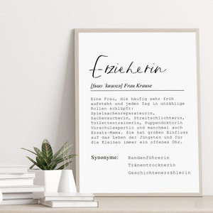 Poster EDUCATIST personalized with name as a gift for your educator farewell gift kindergarten