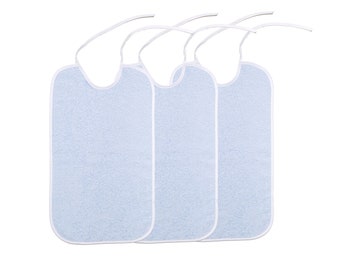 Set of 3 bibs for adults Terry cloth bibs large Bib XXL