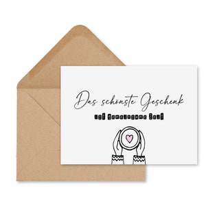 Postkarte Das schönste Geschenk ist GEMEINSAME ZEIT inkl. Briefumschlag Gutschein Karte Geschenk Bild 1