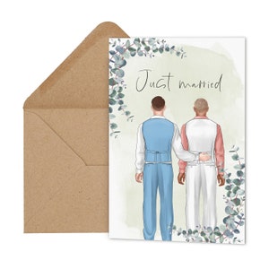 Glückwunschkarte Hochzeit LGBTQ Männer schwule Hochzeitskarte Männer