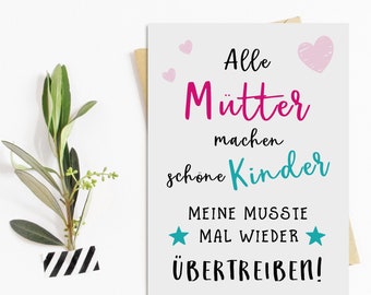 Muttertagskarte Postkarte Muttertag SCHÖNE KINDER Muttertag Karte, Muttertag Geschenk, Muttertag Geschenkideen