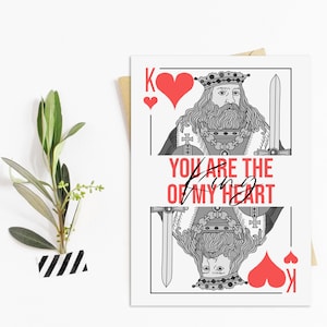 Cartão de dia dos namorados Você é o REI do meu coração cartão postal presente de AMOR