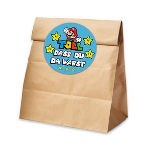 10 x Einladungskarten Kindergeburtstag SUPER MARIO 10 Tüten inkl. Sticker Mitgebsel Kindergeburtstag Bild 6