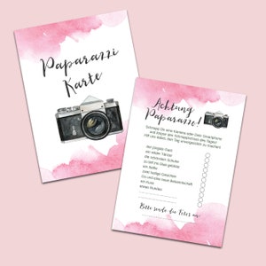 50 Fotokarten Hochzeit "Aquarell Hochzeit" Fotospiel Hochzeit