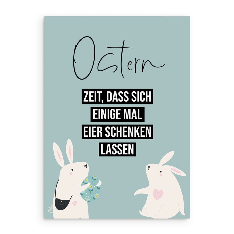 Postkarte Ostern EIER SCHENKEN Osterkarte lustig Bild 1